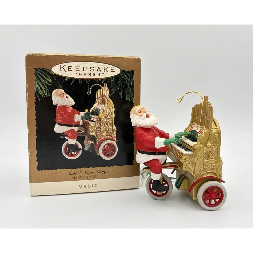 Hallmark Keepsake Magic Ornament 1994 Santa's Sing-Along Calliope Music Vintage